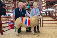 1 Sophie Sutherland age 6yrs from Bogrie Champion and first prize Class 2 with Judge Stephem Graham